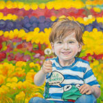Dečak - 40x30cm Ulje na platnu - Portret deteta - Umetnička slika po porudžbini - umetnik Milica MARUŠIĆ