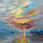 No sunset is never the same - 70x50cm - Original Oil Painting art on Canvas - painted by Artist Milica Marusic Art