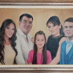 Porodicni Portret - 50x90cm Ulje na platnu 2022 - Umetnička slika po narudžbini umetnik Milica MARUŠIĆ