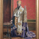 Bishop Irinej Ćirić - 120x80cm 2023 - Commissione d Religious painting- Original oil on canvas - artist Milica Marušić
